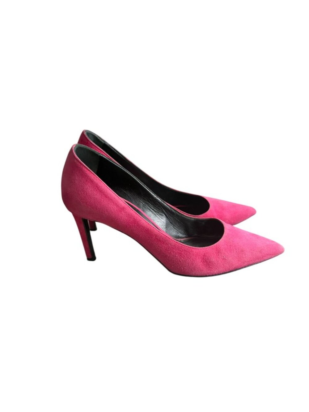 SAINT LAURENT Pink Suede YSL Heels Size 36 / US 6 - Picture 12 of 13